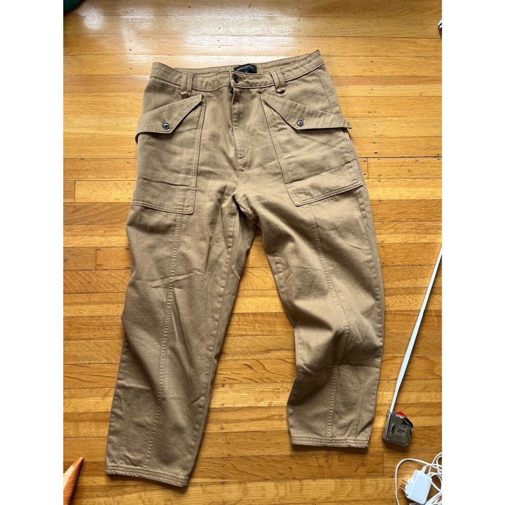 Banana Republic whiskey highrise safari cargo pants slight crop 10 jeans chinos